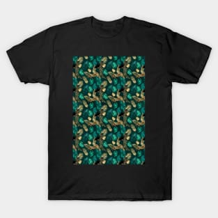 Teal And Gold Leopard T-Shirt